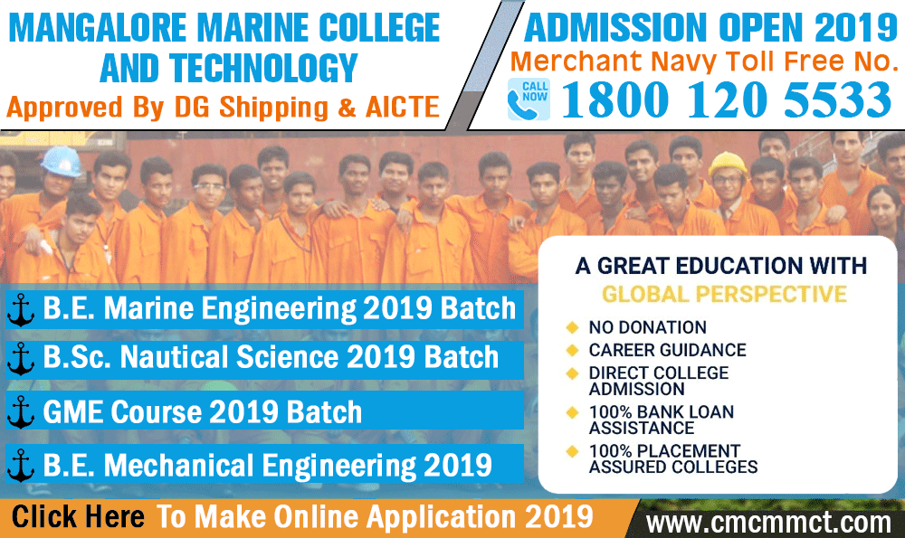 MMCT Admission Notification for Marine Engineering_ Bsc Nautical Science_GME Course_B.E Mechanical Engineering